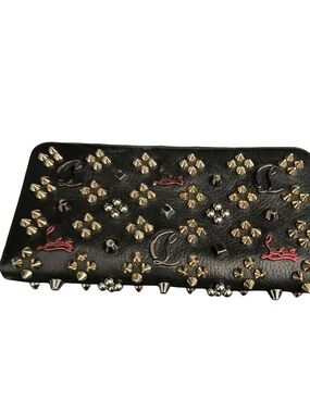 🖤 Christian Louboutin Panettone Spiked Zip-Around Long Wallet